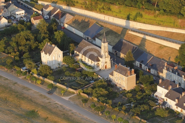Photo aérienne eglise de Chaumont-sur-Loire