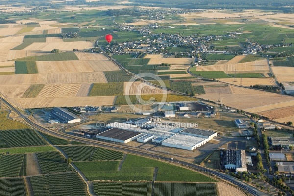 Photo aérienne zone industrielle de Chacé 49