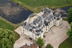 Vue aérienne château de Jeurre, Morigny-Champigny 91