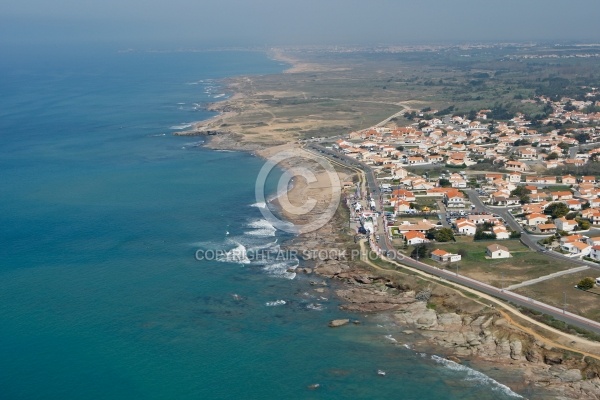 Vue aérienne de Brétignolles-Sur-Mer, Vendée 85 