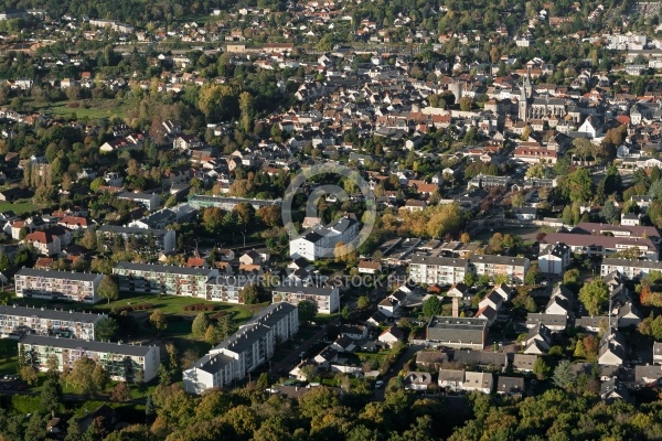 Dourdan île-de-France vue du ciel