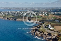 Le conquet Porz Liogan, Bretagne Finistère vue du ciel