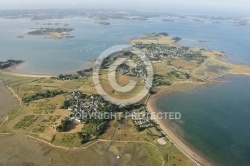 vue aerienne de l île d Arz, Golfe du Morbihan 56
