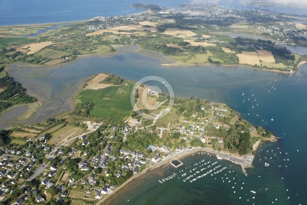 vue aerienne de Le Logéo, Golfe du Morbihan 56