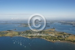 vue aerienne de lîle-d Arz,  Golfe du Morbihan 56