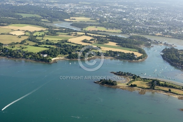 vue aerienne de Vannesn, Golfe du Morbihan 56